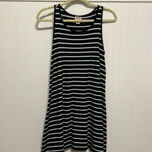Mossimo black and white striped sundress; women’s size medium